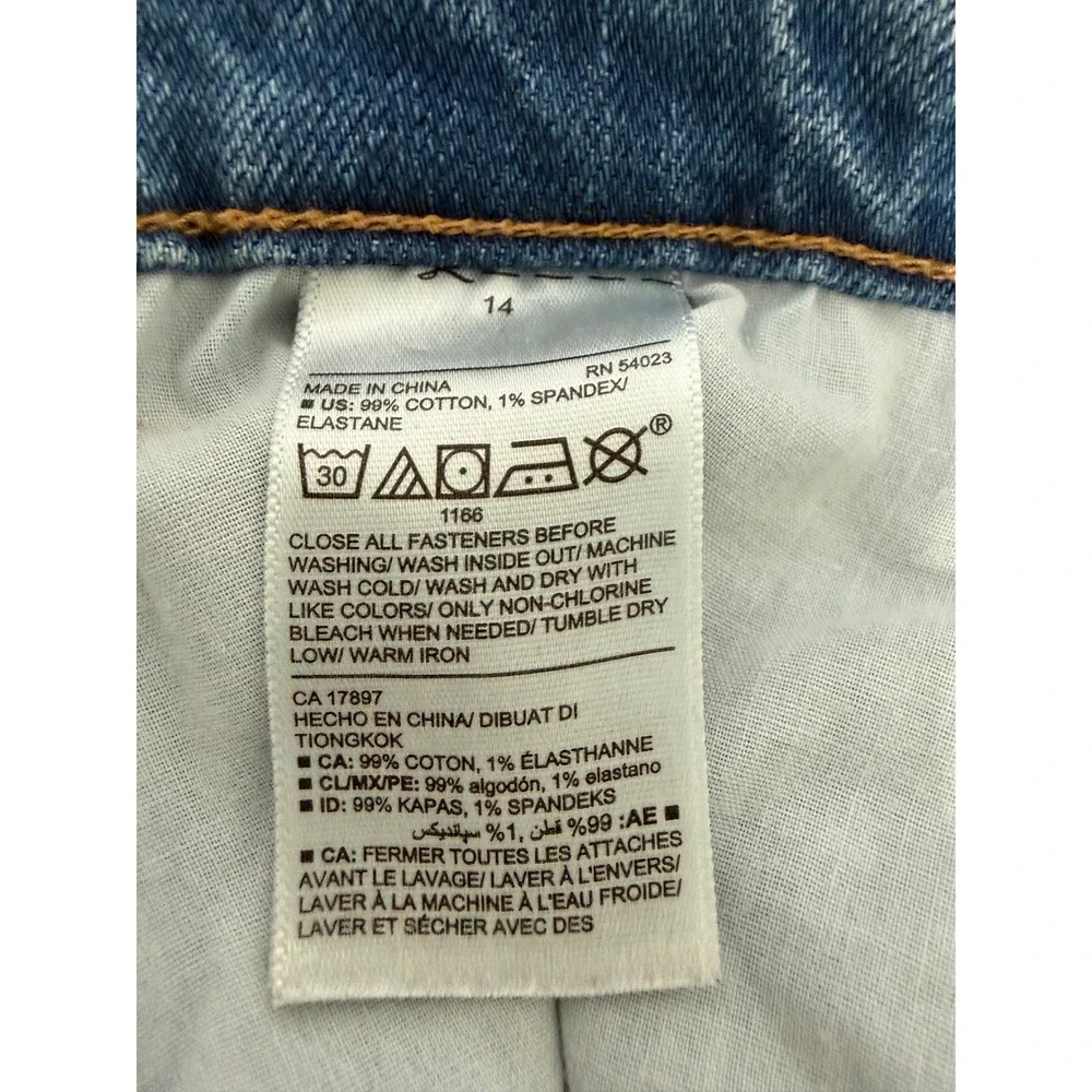 Old Navy Boyfriend‎ Jeans Womens 14 Light Wash Distressed Paint Splatter Relaxed